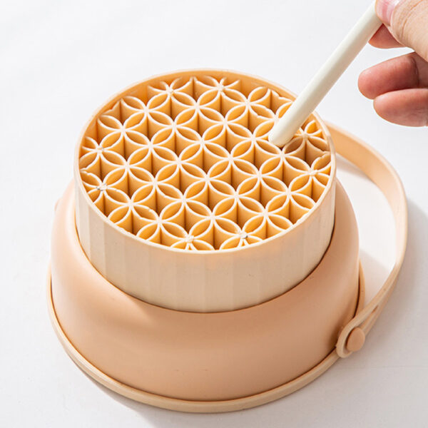 Makeup Brush Cleaning Bowl Beauty Egg Cleaning Tool Storage Set Brush Powder Puff Dry Cleaning Silicone Drying Shelf - Image 3