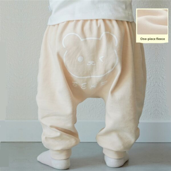 Baby Fleece-lined Cotton Men And Women Baby Single-layer Fleece-lined Cotton Pants - Image 9