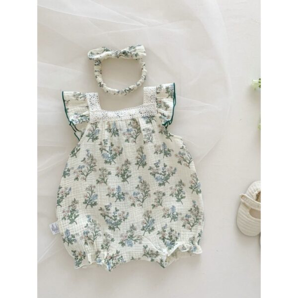 Summer Cotton Thin Baby One-pieces Short Sleeve Onesie - Image 3