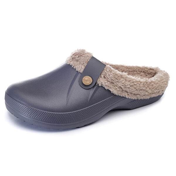 Female Plus Size Fleece-lined Home Cotton Slippers - Image 9