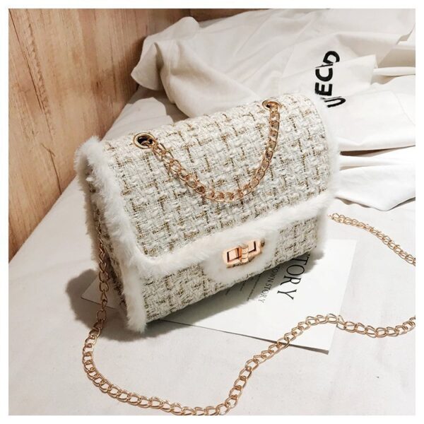 Fashion One Shoulder Printed Plaid Crossbody Bag - Image 3