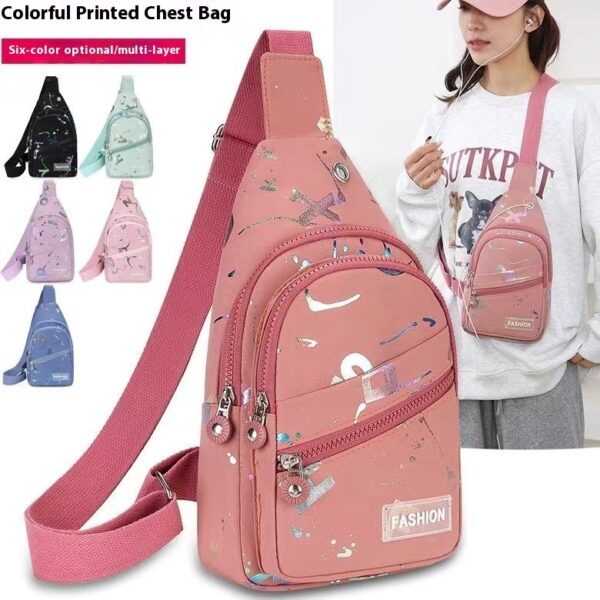 Women's One-shoulder Crossbody Backpack Oxford Cloth Chest Bag - Image 5